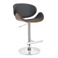 Height Adjustable Upholstered Bentwood Home Bar Stool